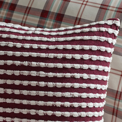 Catherine Lansfield Stab Stitch Filled Cushion - Plum