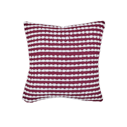 Catherine Lansfield Stab Stitch Filled Cushion - Plum