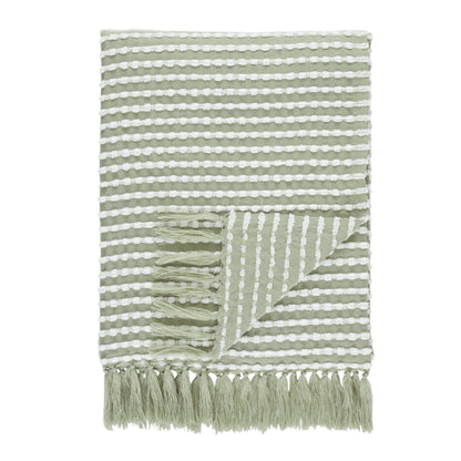 Catherine Lansfield Stab Stitch Throw - Sage