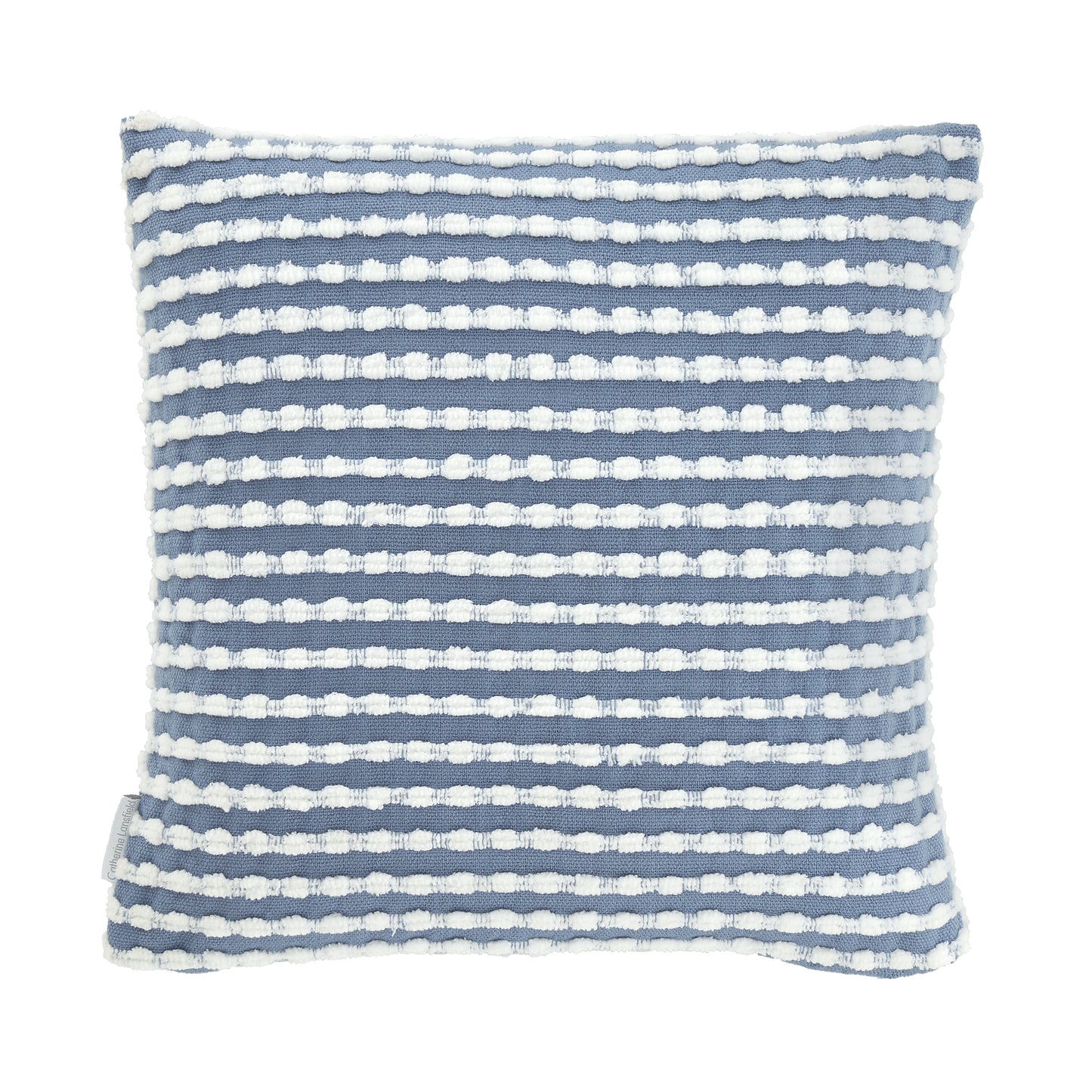 Catherine Lansfield Stab Stitch Filled Cushion - Blue