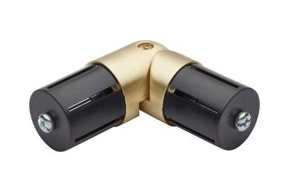 Hallis Neo 35mm Metal Curtain Pole Corner Joint - Gold