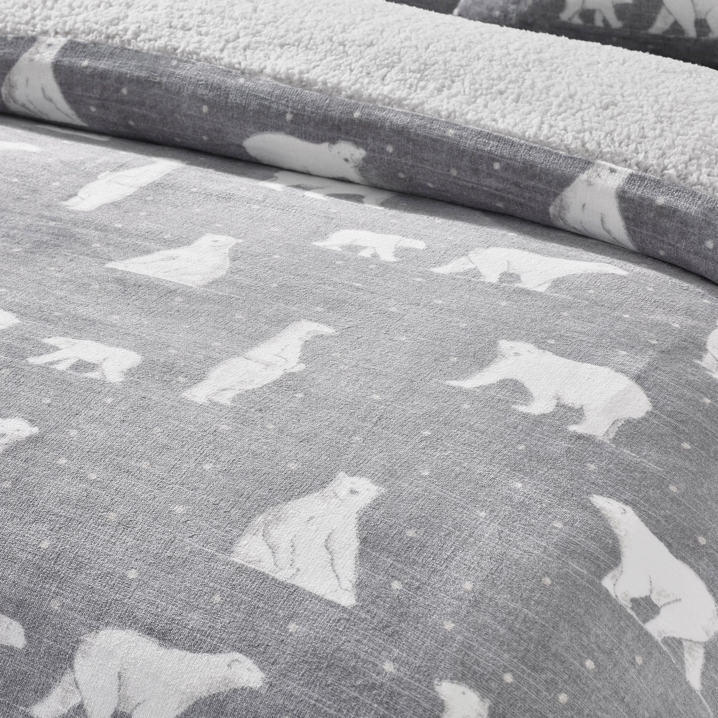 Catherine Lansfield Cosy Polar Bear Duvet Cover Set
