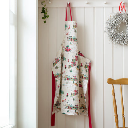 Catherine Lansfield Christmas Town Apron - Natural