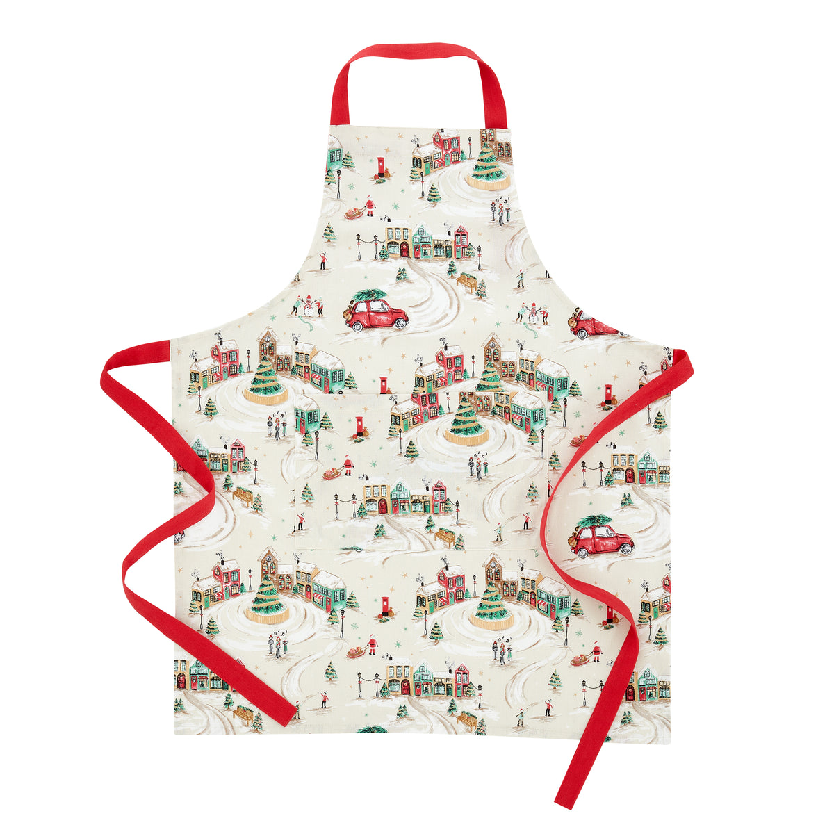 Catherine Lansfield Christmas Town Apron - Natural