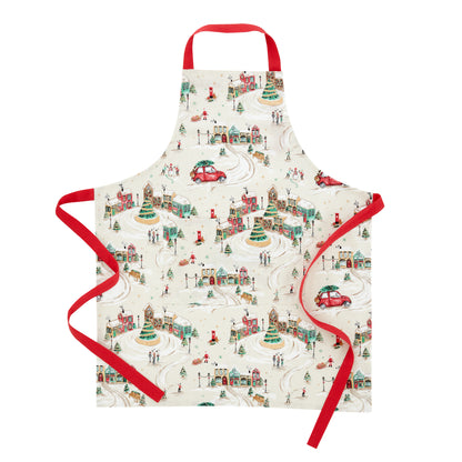 Catherine Lansfield Christmas Town Apron - Natural