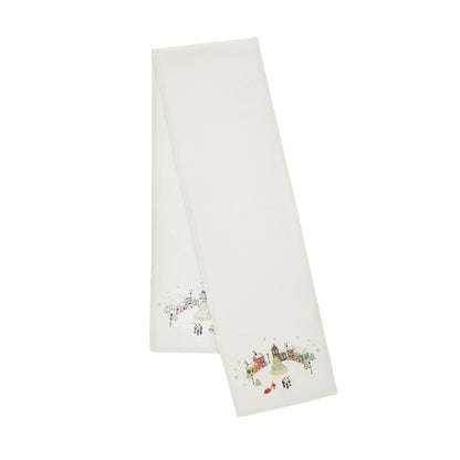 Catherine Lansfield Christmas Town Table Runner - Natural