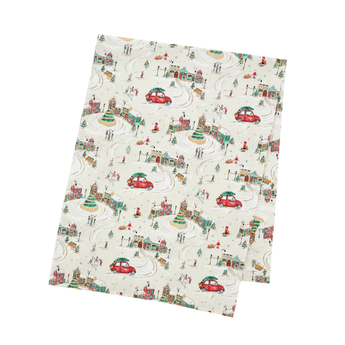 Catherine Lansfield Christmas Town Table Cloth - Natural