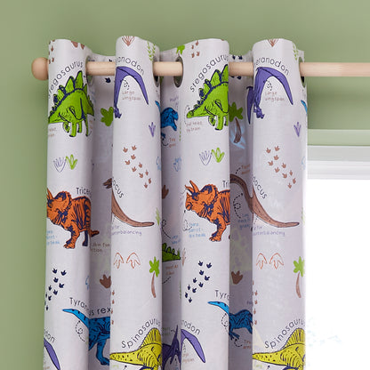 Catherine Lansfield Prehistoric Dinosaurs Eyelet Curtains