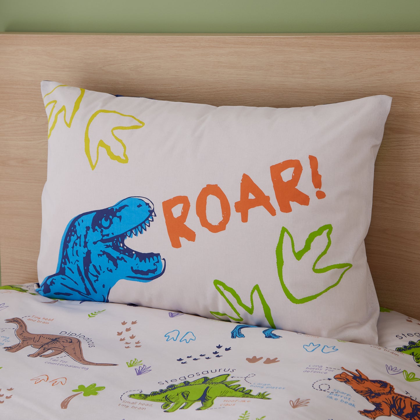 Catherine Lansfield Prehistoric Dinosaurs Duvet Cover Set