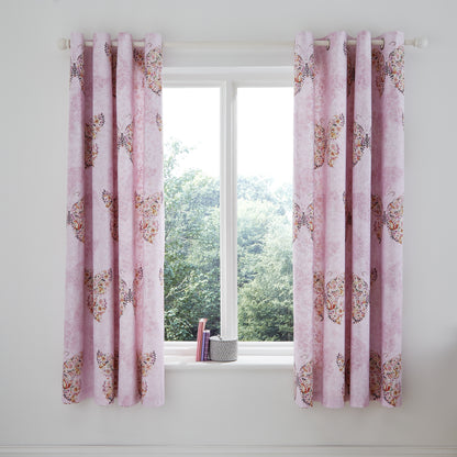 Catherine Lansfield Enchanted Butterfly Eyelet Curtains