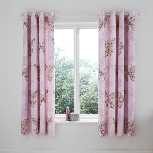 Catherine Lansfield Enchanted Butterfly Eyelet Curtains
