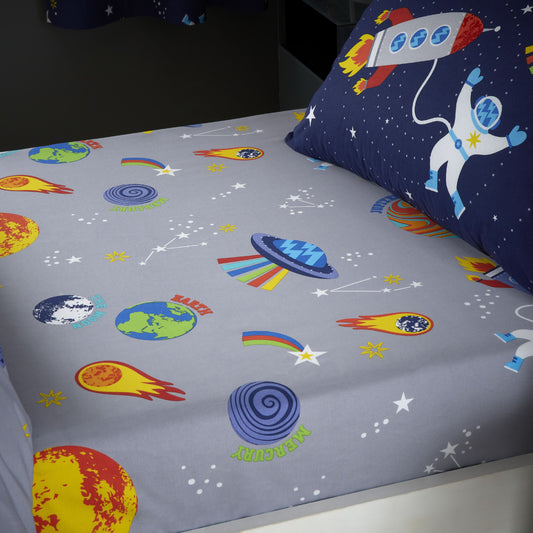 Catherine Lansfield Lost In Space Fitted Sheet
