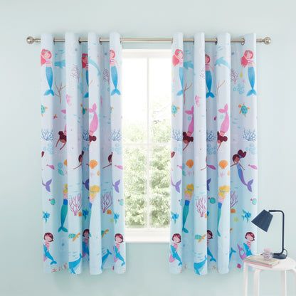 Catherine Lansfield Mermaid Eyelet Curtains