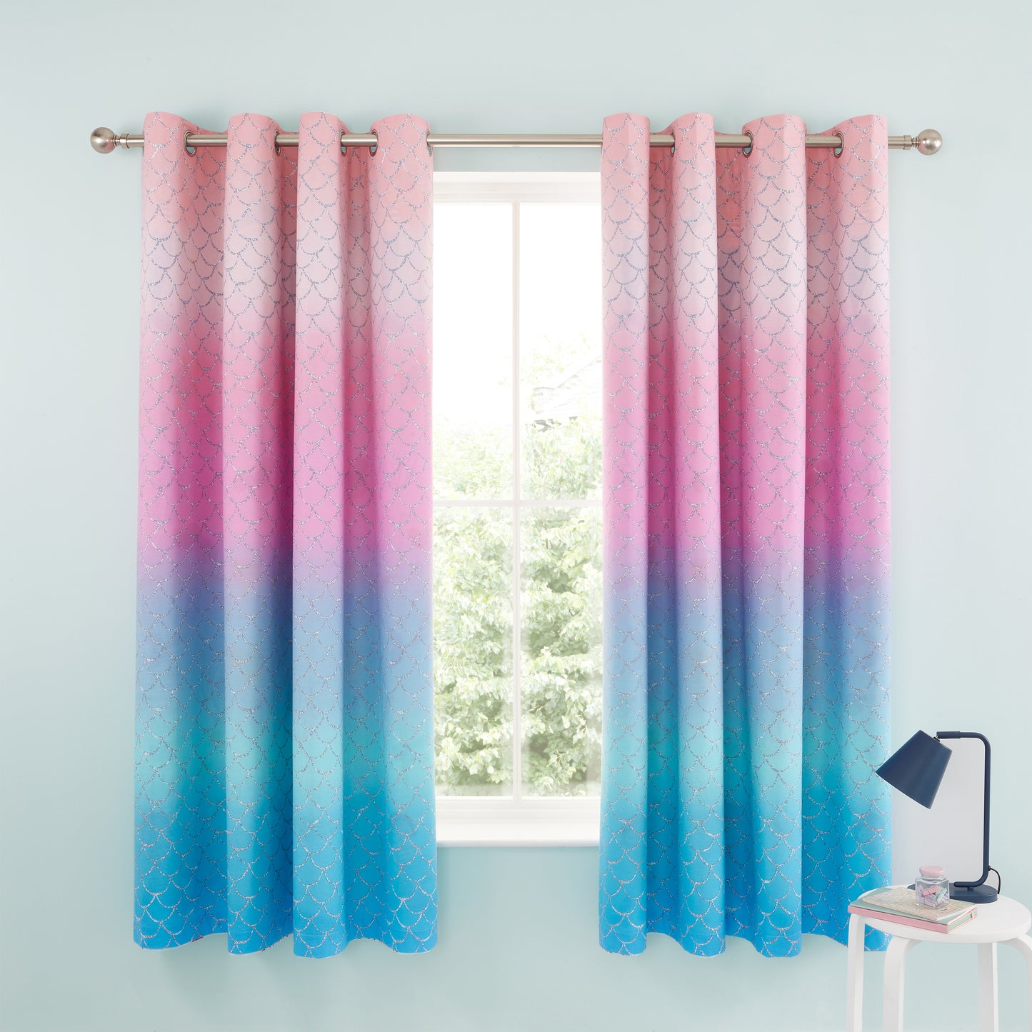 Catherine Lansfield Mermaid Eyelet Curtains