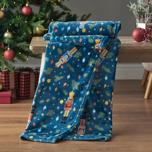 Catherine Lansfield Nutcracker Throw