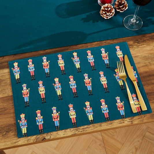 Catherine Lansfield Nutcracker Placemats (Pack of 4) - Green