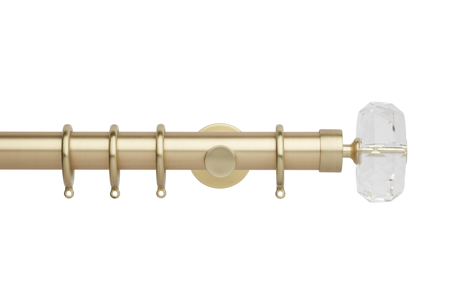 Hallis Neo Premium Faceted Ellipse 35mm Metal Curtain Pole - Gold