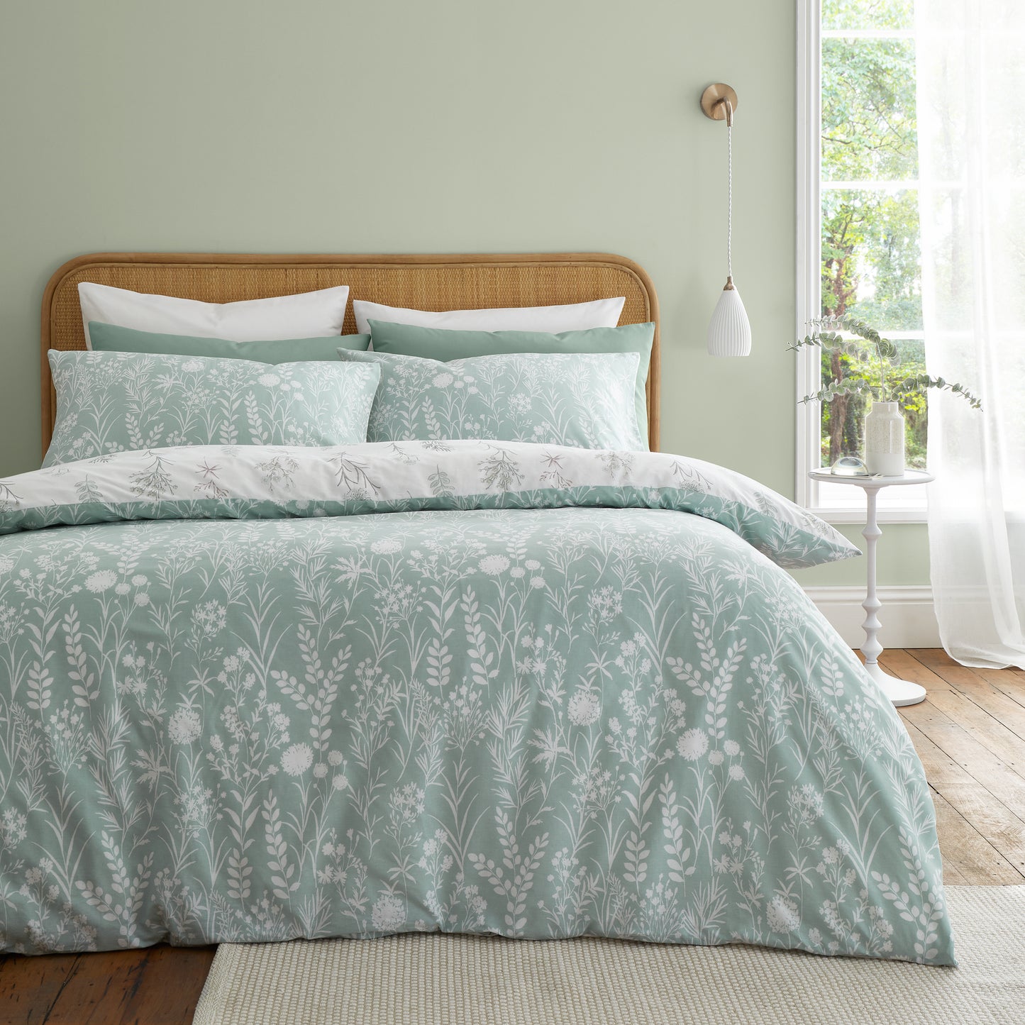 Bianca Wild Flowers Duvet Cover Set - Green