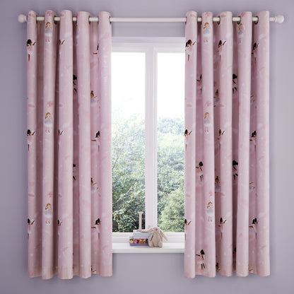 Catherine Lansfield Dancing Fairies Eyelet Curtains