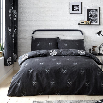 Catherine Lansfield Skulls Duvet Cover Set