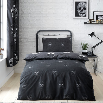 Catherine Lansfield Skulls Duvet Cover Set