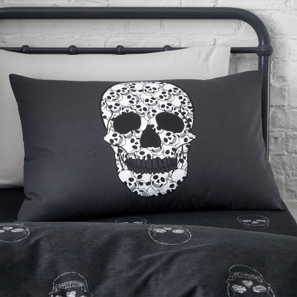 Catherine Lansfield Skulls Duvet Cover Set