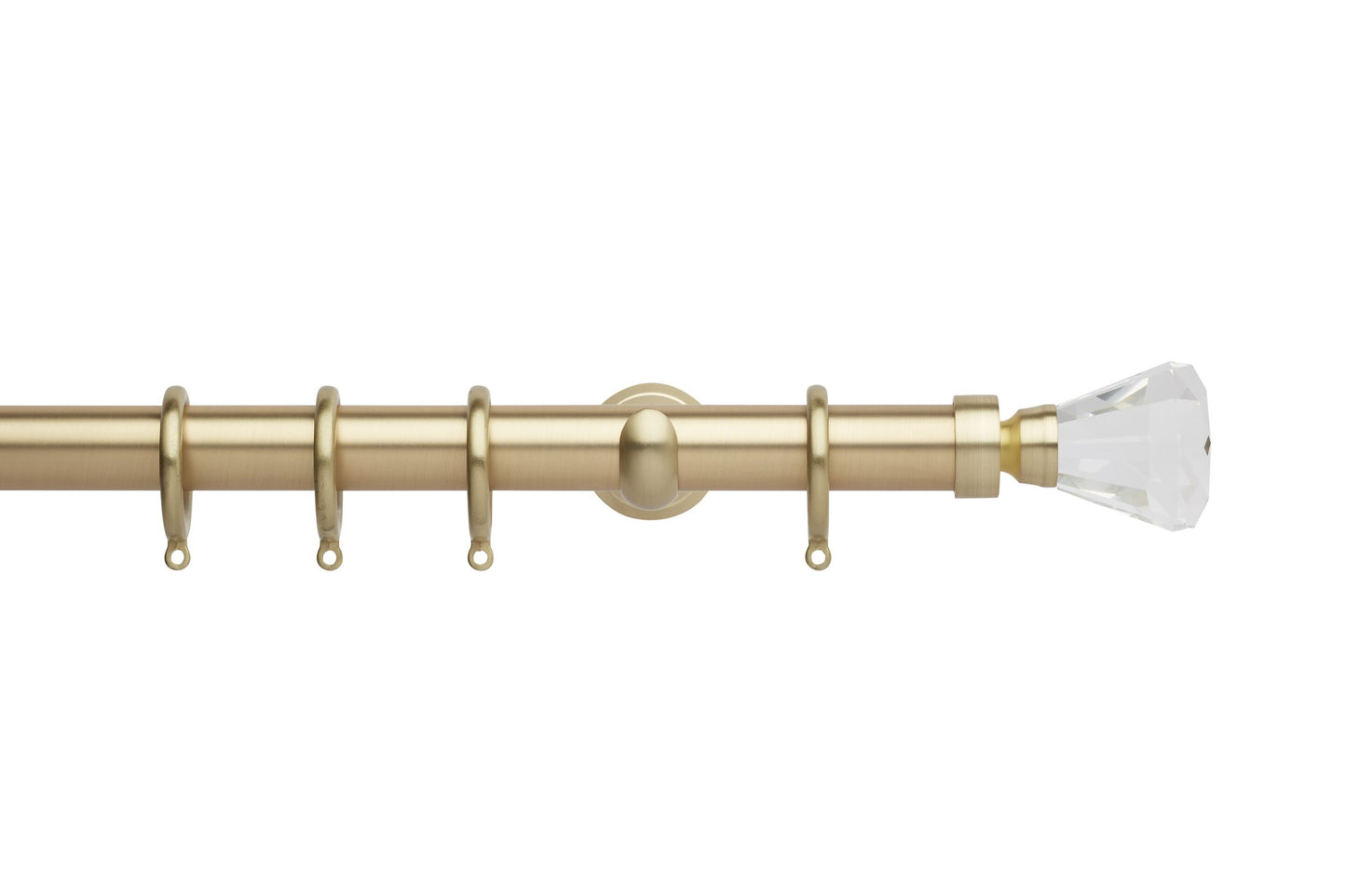 Hallis Neo Premium Faceted Trumpet 28mm Metal Curtain Pole (Cup Brackets) - Gold