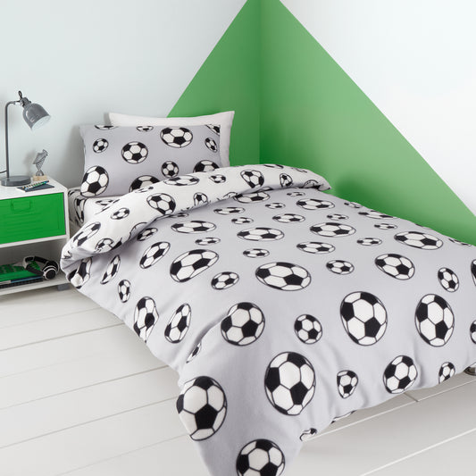 Catherine Lansfield Football Fleece Duvet Cover Set