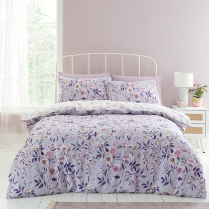 Catherine Lansfield Isadora Floral Duvet Cover Set - Lilac