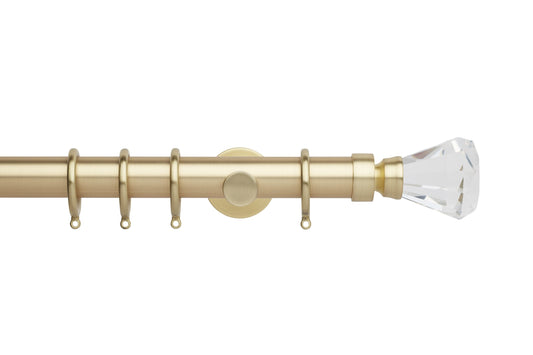 Hallis Neo Premium Faceted Trumpet 35mm Metal Curtain Pole - Gold