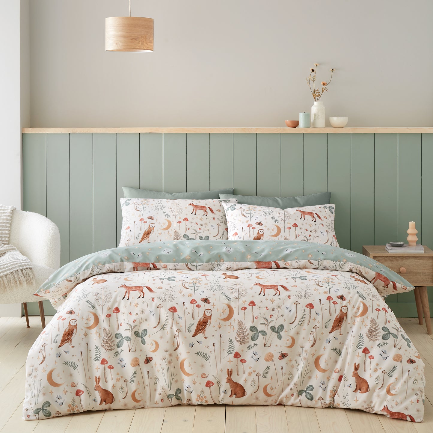 Catherine Lansfield Enchanted Twilight Duvet Cover Set - Natural