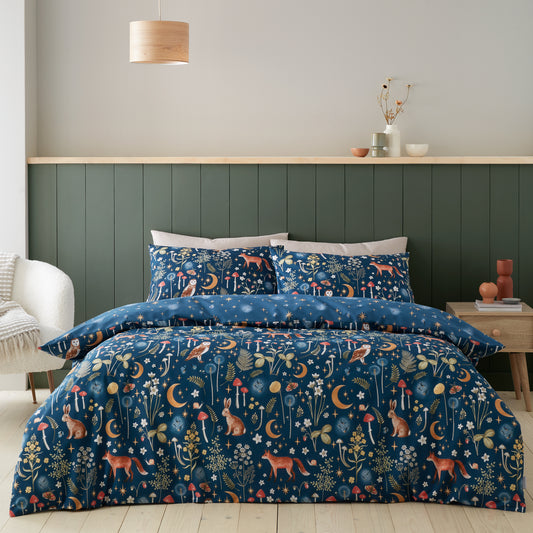 Catherine Lansfield Enchanted Twilight Duvet Cover Set - Navy