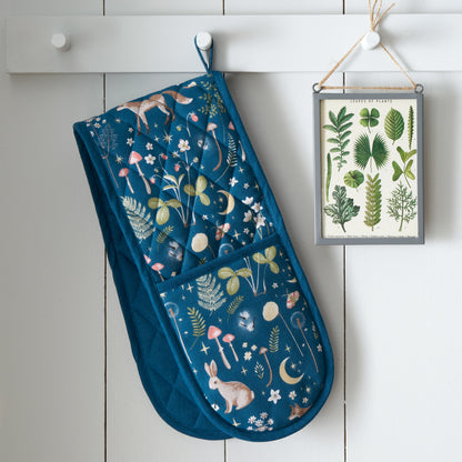 Catherine Lansfield Enchanted Twilight Double Oven Glove - Navy