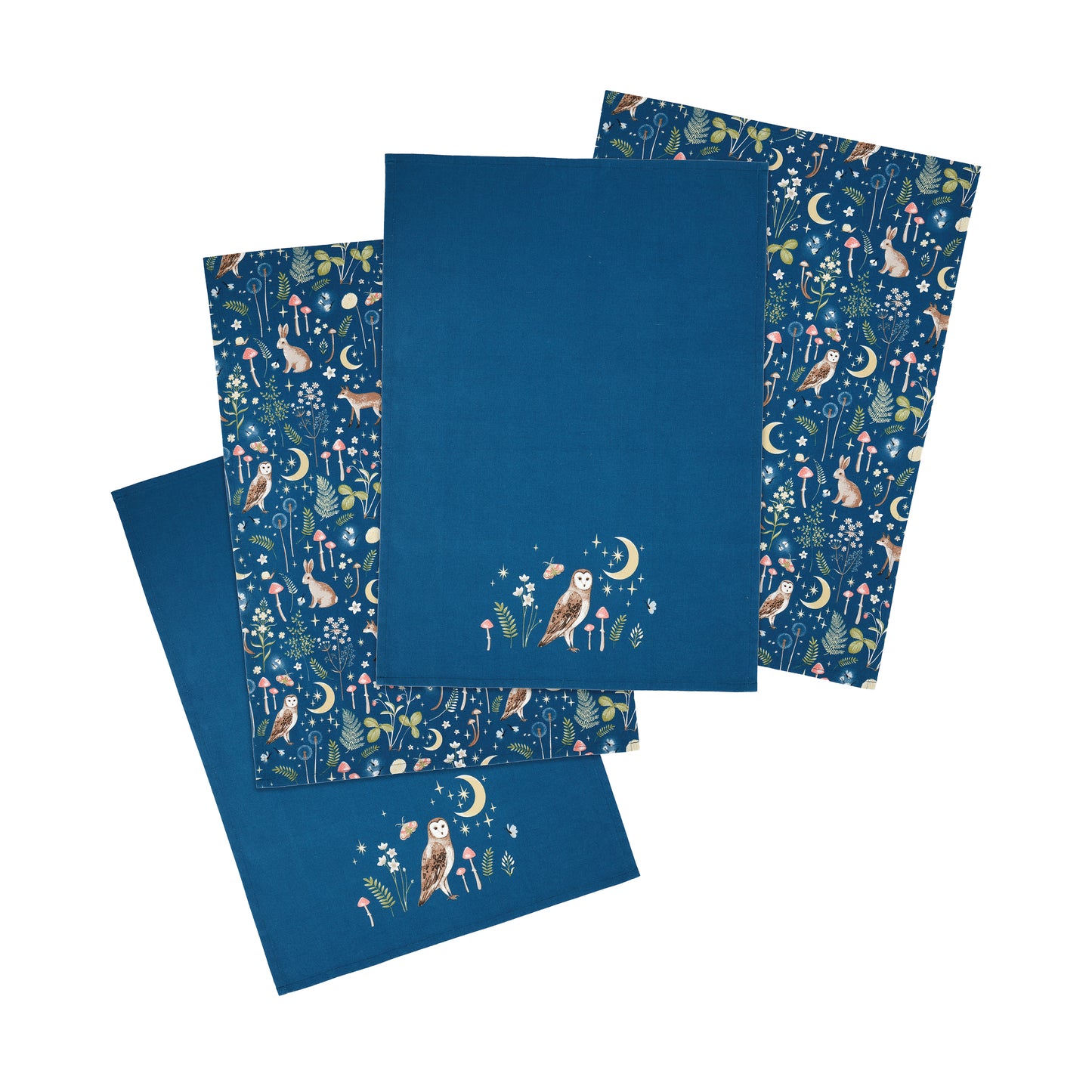 Catherine Lansfield Enchanted Twilight Tea Towels (Pack of 4)