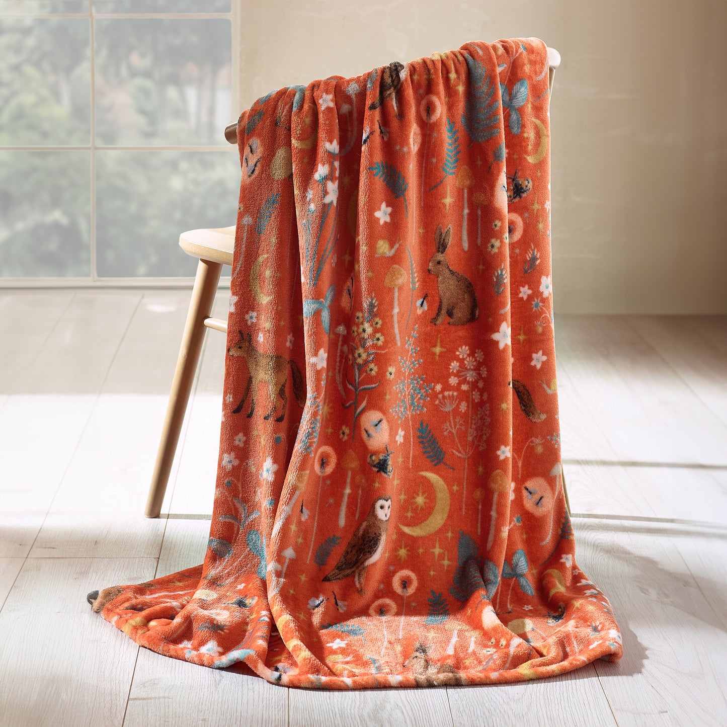 Catherine Lansfield Enchanted Twilight Throw - Burnt Orange