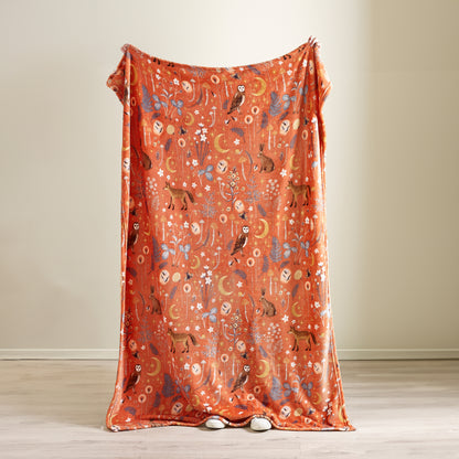 Catherine Lansfield Enchanted Twilight Throw - Burnt Orange