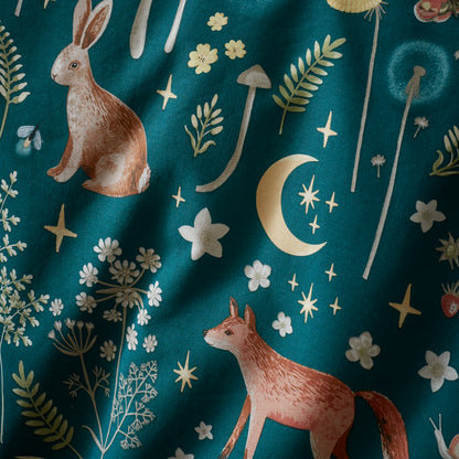 Catherine Lansfield Enchanted Twilight Duvet Cover Set - Forest Green