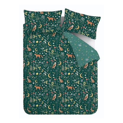 Catherine Lansfield Enchanted Twilight Duvet Cover Set - Forest Green