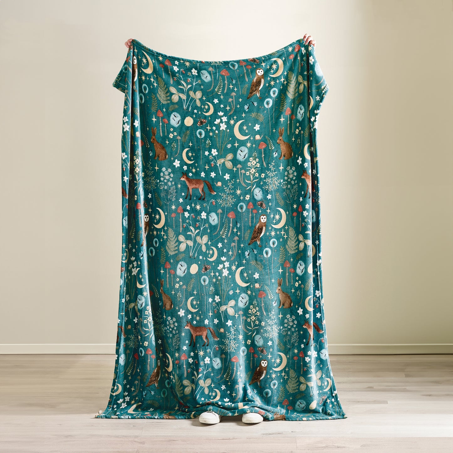Catherine Lansfield Enchanted Twilight Throw - Forest Green