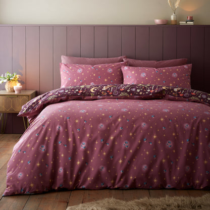 Catherine Lansfield Enchanted Twilight Duvet Cover Set - Plum