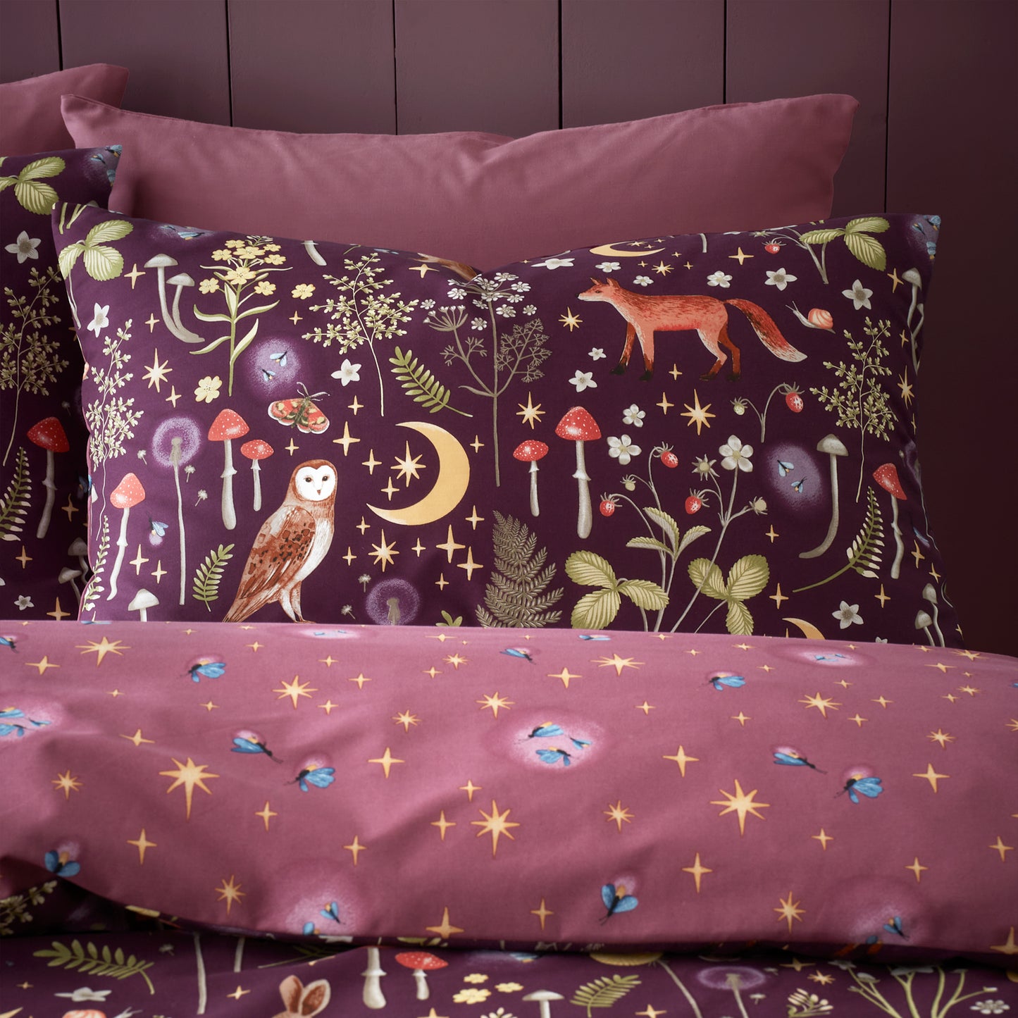 Catherine Lansfield Enchanted Twilight Duvet Cover Set - Plum