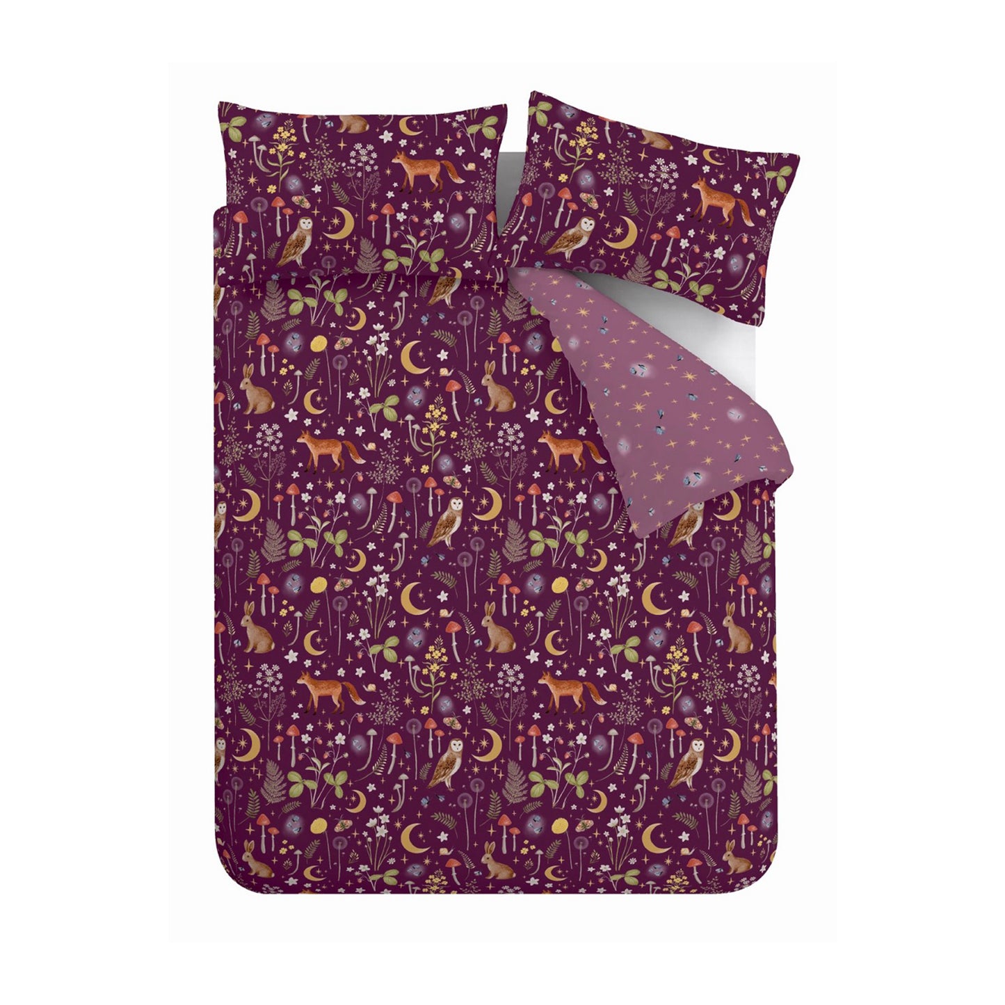Catherine Lansfield Enchanted Twilight Duvet Cover Set - Plum