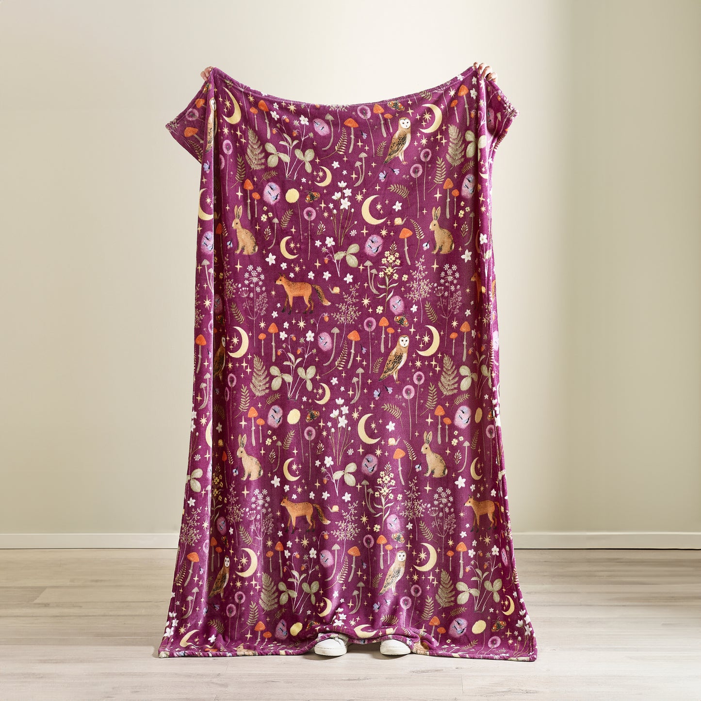 Catherine Lansfield Enchanted Twilight Throw - Plum
