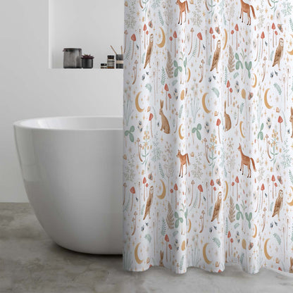Catherine Lansfield Enchanted Twilight Shower Curtain - White