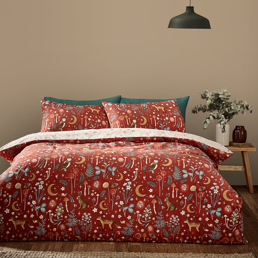 Catherine Lansfield Enchanted Twilight Duvet Cover Set - Burnt Orange