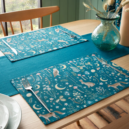 Catherine Lansfield Enchanted Twilight Placemats (Pack of 4) - Green