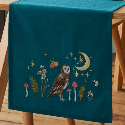Catherine Lansfield Enchanted Twilight Table Runner - Green