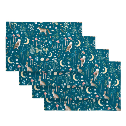 Catherine Lansfield Enchanted Twilight Placemats (Pack of 4) - Green