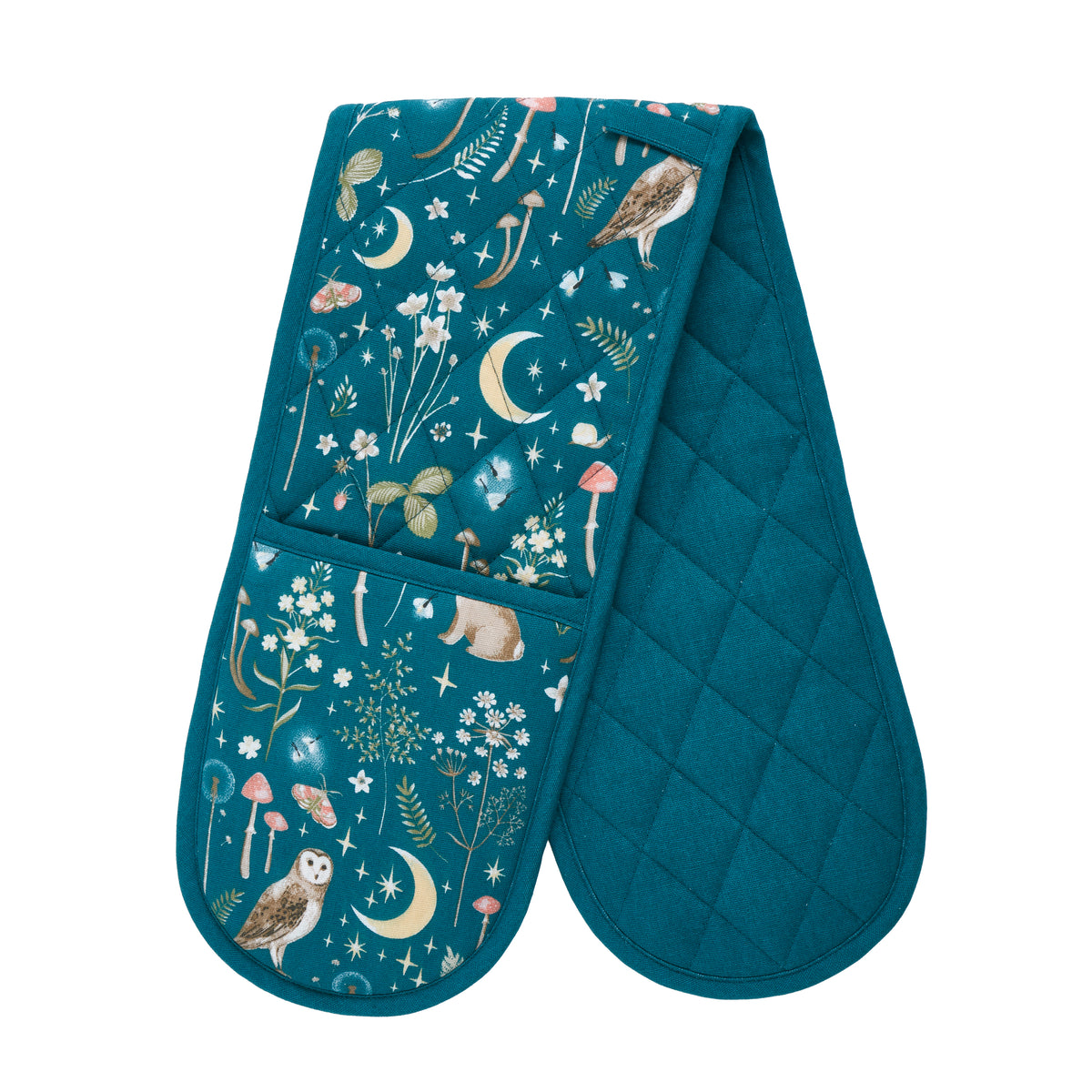 Catherine Lansfield Enchanted Twilight Double Oven Glove - Green