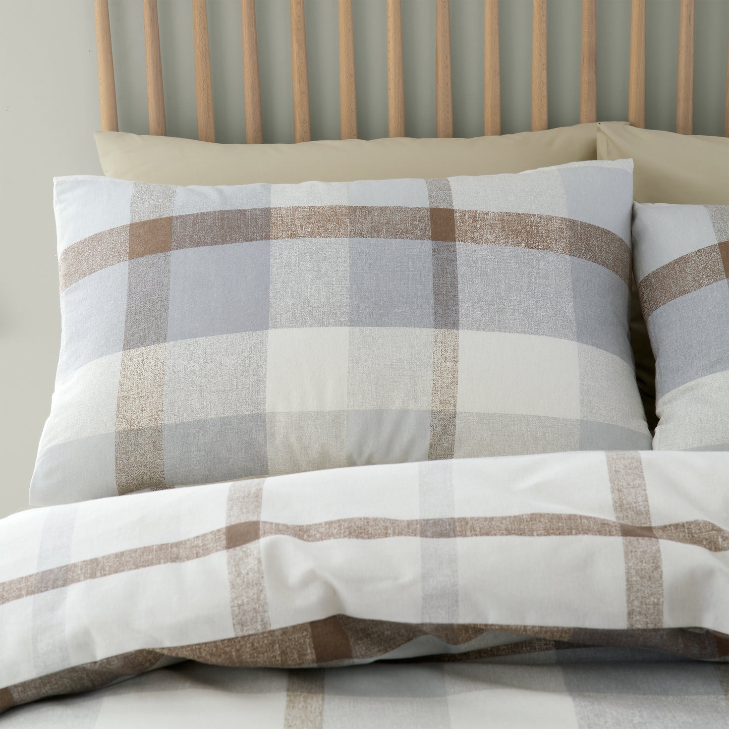 Catherine Lansfield Brushed Check Duvet Cover Set